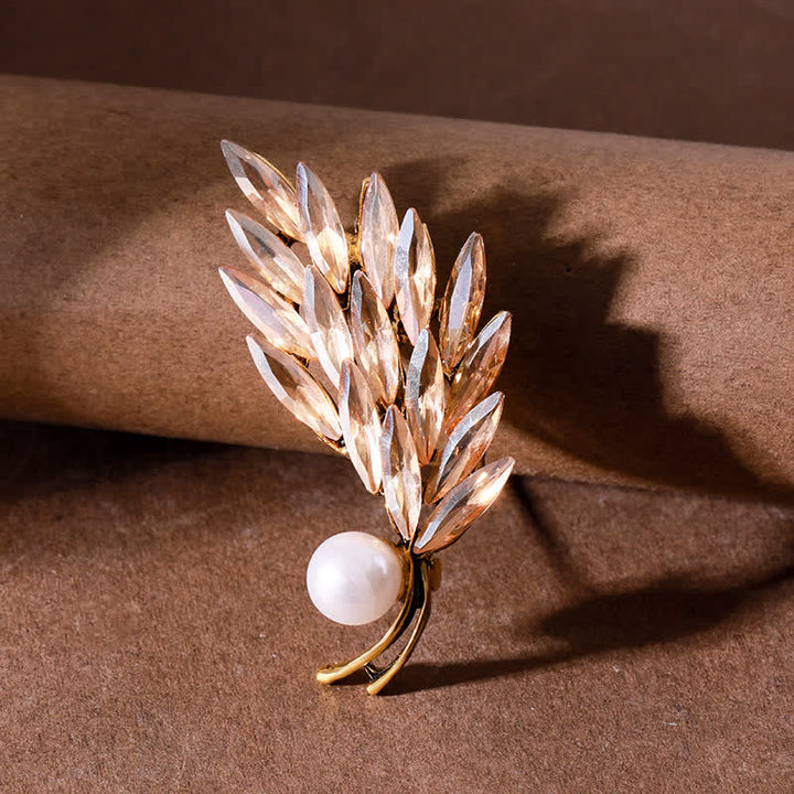 Broche Bouquet de Blé Doré Ancien pour Femme