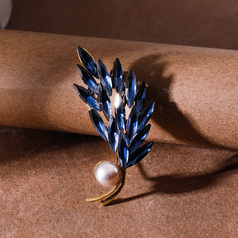 Broche Bouquet de Blé Doré Ancien pour Femme