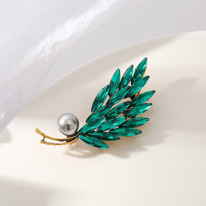 Broche Bouquet de Blé Doré Ancien pour Femme