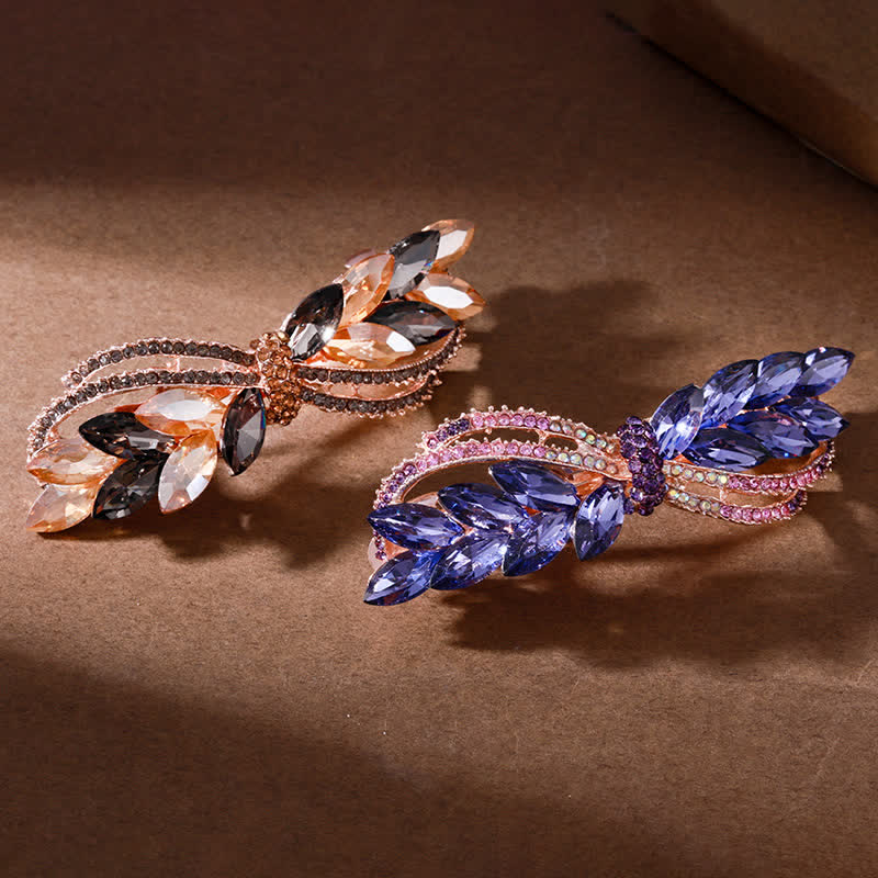 LOT DE 2 PETITES PINCES A CHEVEUX CRABE ARGENTEE A STRASS EN FORME LOT DE 2 PETITES PINCES A CHEVEUX CRABE ARGENTEE A STRASS EN FORME