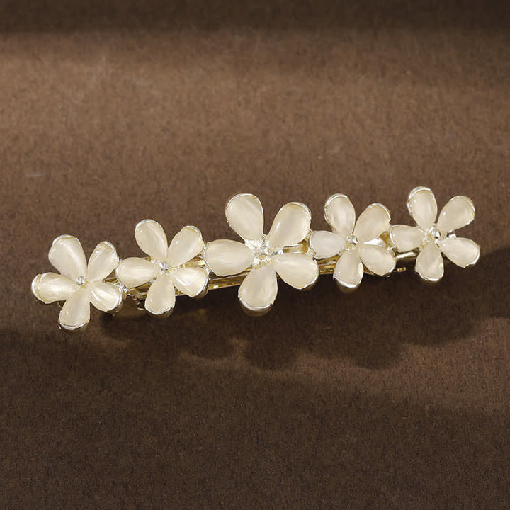 Pince à cheveux pour femme avec fleur de papillon et opales