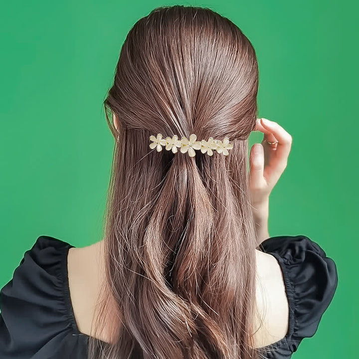 Pince à cheveux pour femme avec fleur de papillon et opales
