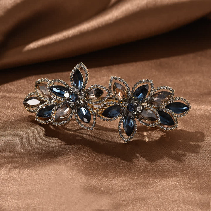 Pince à cheveux rétro en cristal pour femme