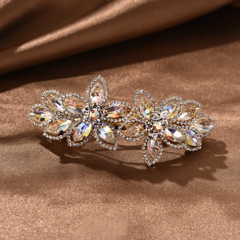 Pince à cheveux rétro en cristal pour femme