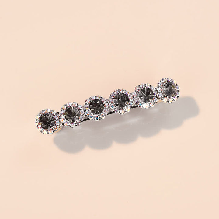 Superbe petite pince à cheveux florale en strass pour femme