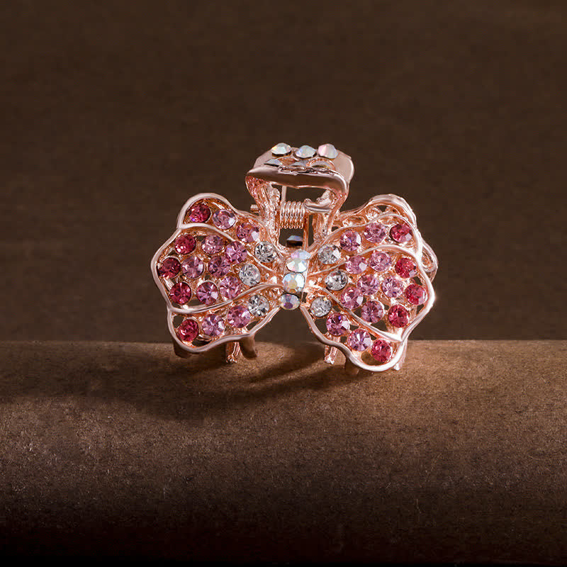 Pince à cheveux en forme de nœud papillon pour femme - Rose - image 9