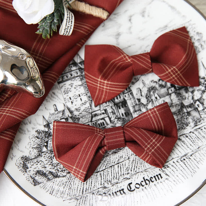 Nœud papillon classique à carreaux de style britannique pour homme