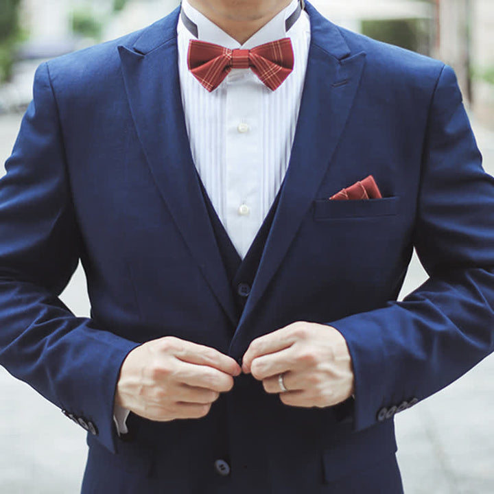 Nœud papillon classique à carreaux de style britannique pour homme