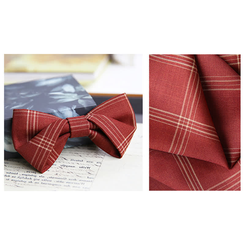 Nœud papillon classique à carreaux de style britannique pour homme