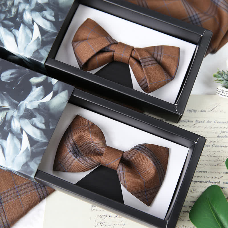 Nœud papillon classique à carreaux de style britannique pour homme
