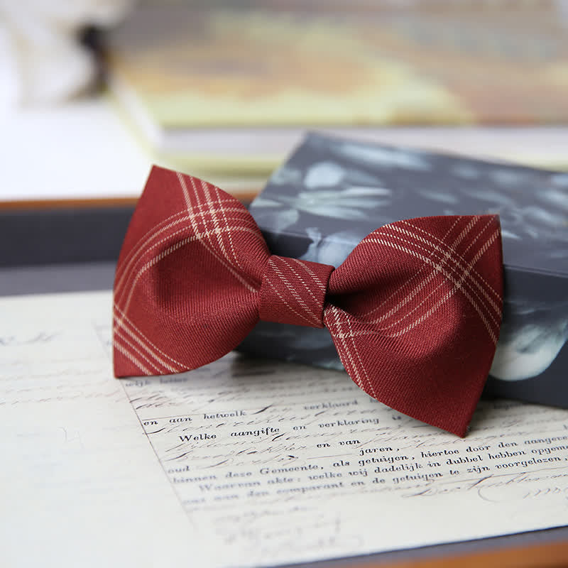 Nœud papillon classique à carreaux de style britannique pour homme