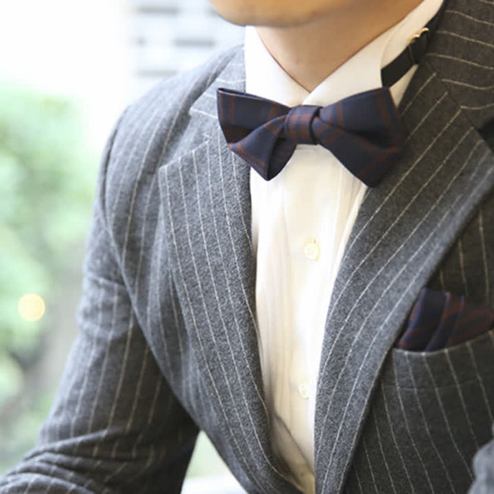 Nœud papillon classique à carreaux de style britannique pour homme