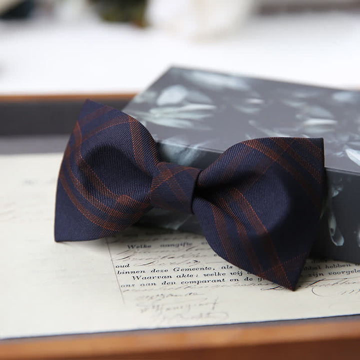 Nœud papillon classique à carreaux de style britannique pour homme