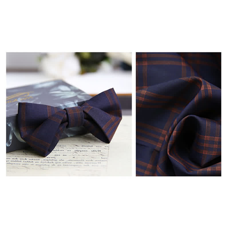 Nœud papillon classique à carreaux de style britannique pour homme