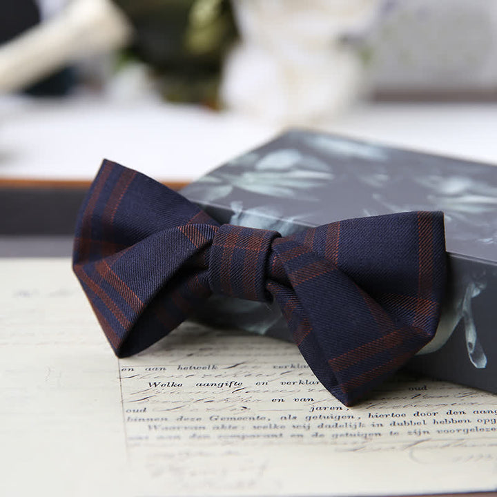 Nœud papillon classique à carreaux de style britannique pour homme