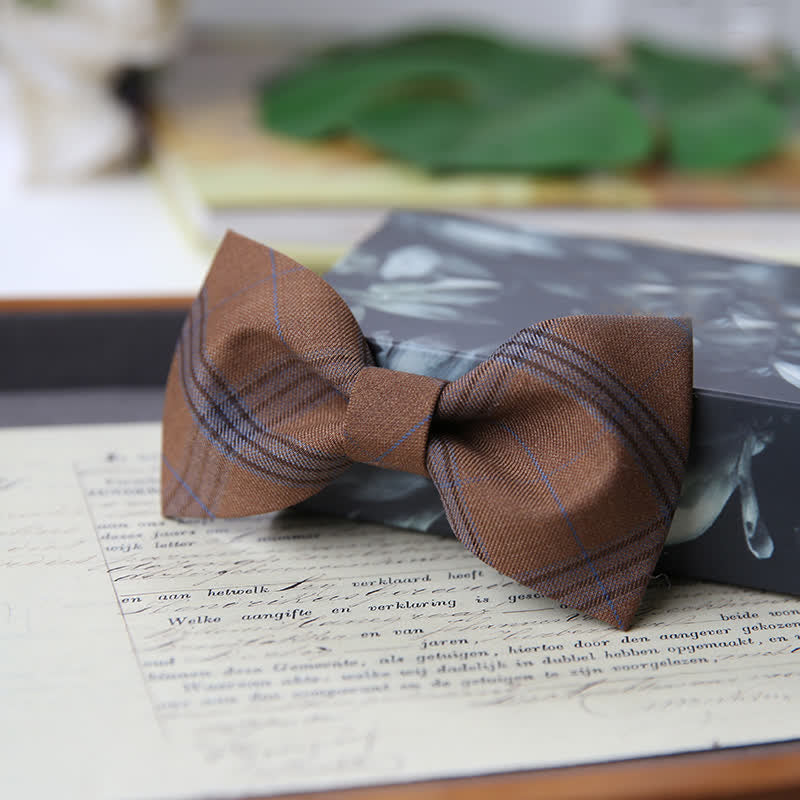 Nœud papillon classique à carreaux de style britannique pour homme