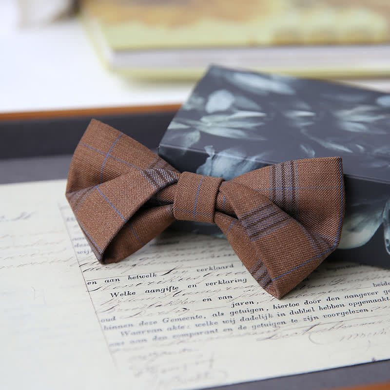Nœud papillon classique à carreaux de style britannique pour homme