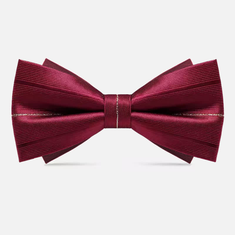 Nœud papillon double épaisseur pour homme avec fil doré