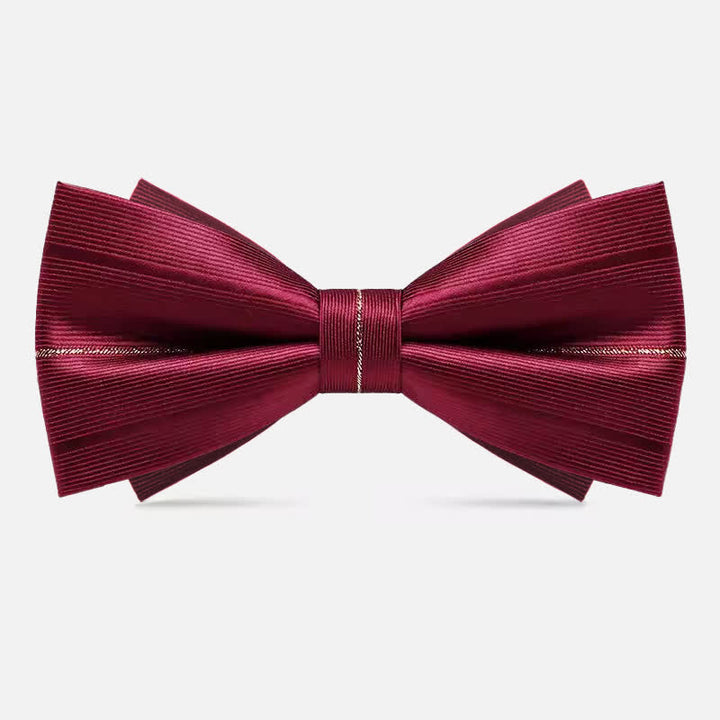 Nœud papillon double épaisseur pour homme avec fil doré