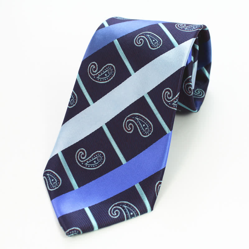 Lot de 3 cravates à motifs cachemire rayés pour homme