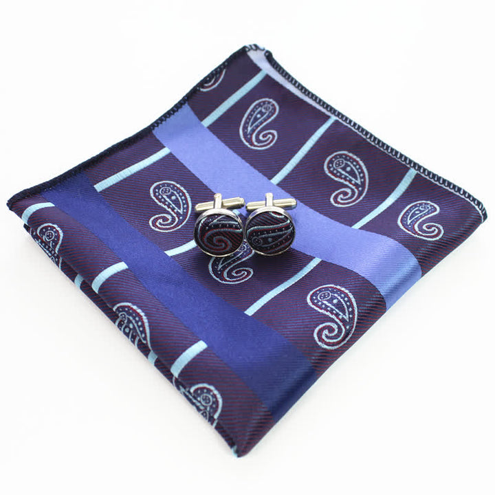 Lot de 3 cravates à motifs cachemire rayés pour homme