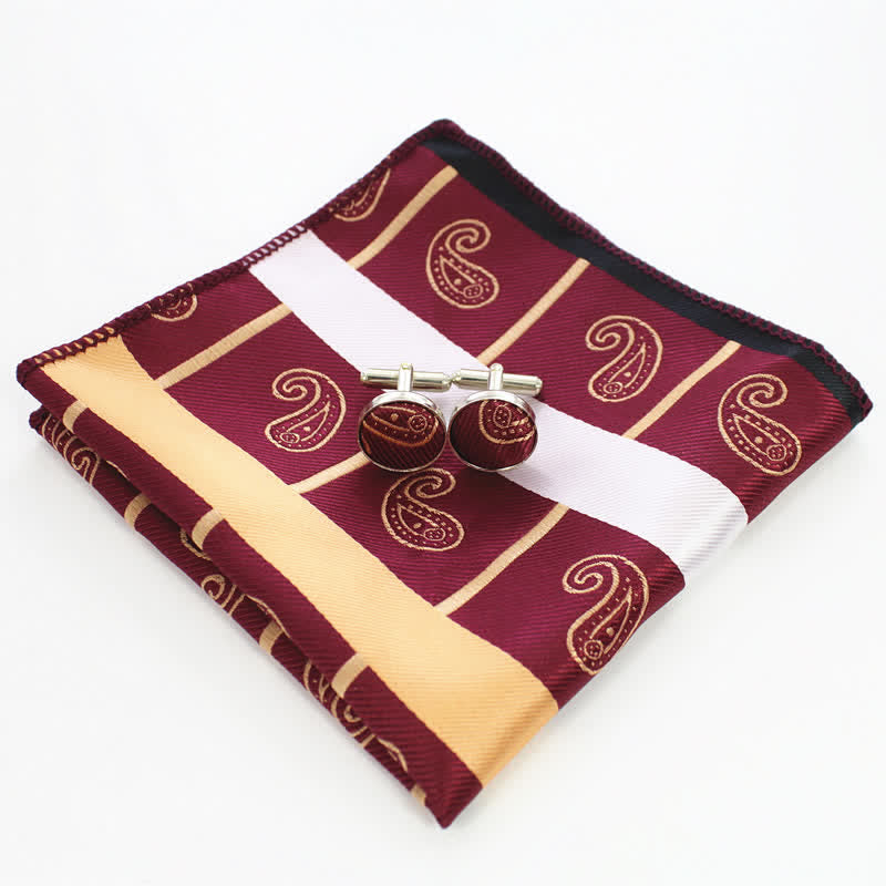 Lot de 3 cravates à motifs cachemire rayés pour homme