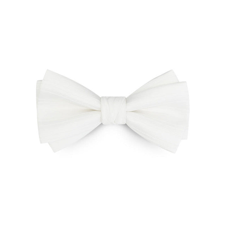 Nœud papillon de mariage formel en sergé de couleur unie pour homme