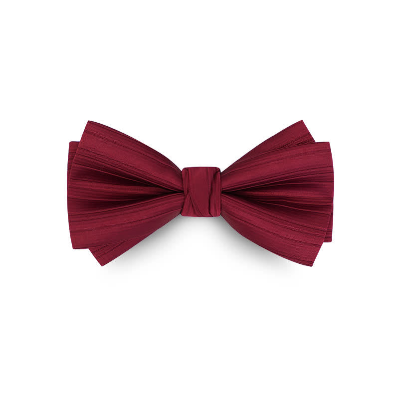 Nœud papillon de mariage formel en sergé de couleur unie pour homme