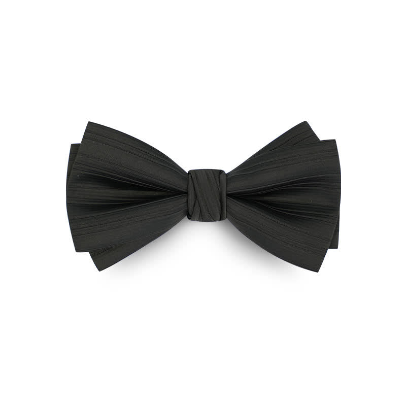 Nœud papillon de mariage formel en sergé de couleur unie pour homme