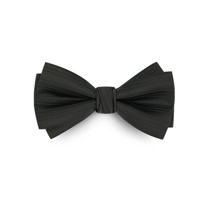 Nœud papillon de mariage formel en sergé de couleur unie pour homme
