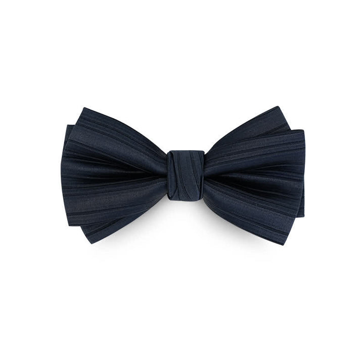 Nœud papillon de mariage formel en sergé de couleur unie pour homme