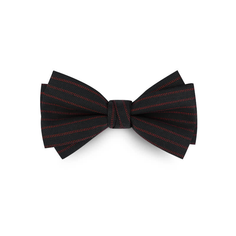 Nœud papillon de mariage formel en sergé de couleur unie pour homme