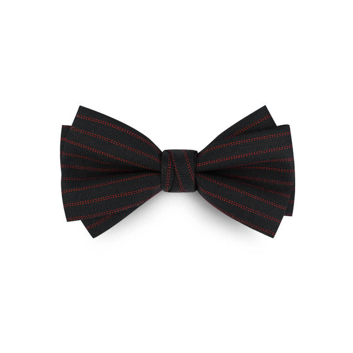 Nœud papillon de mariage formel en sergé de couleur unie pour homme