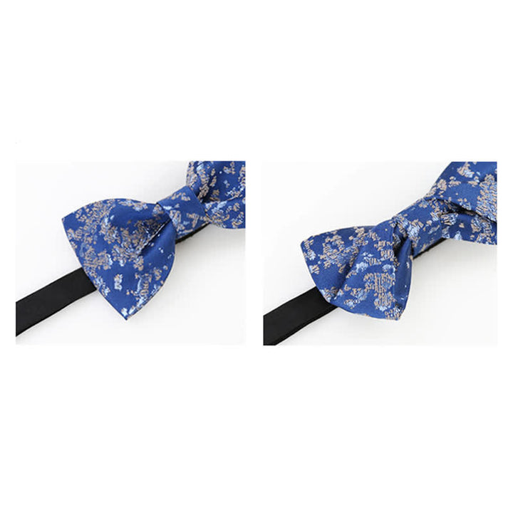Nœud papillon bleu délicat à imprimé floral pour homme