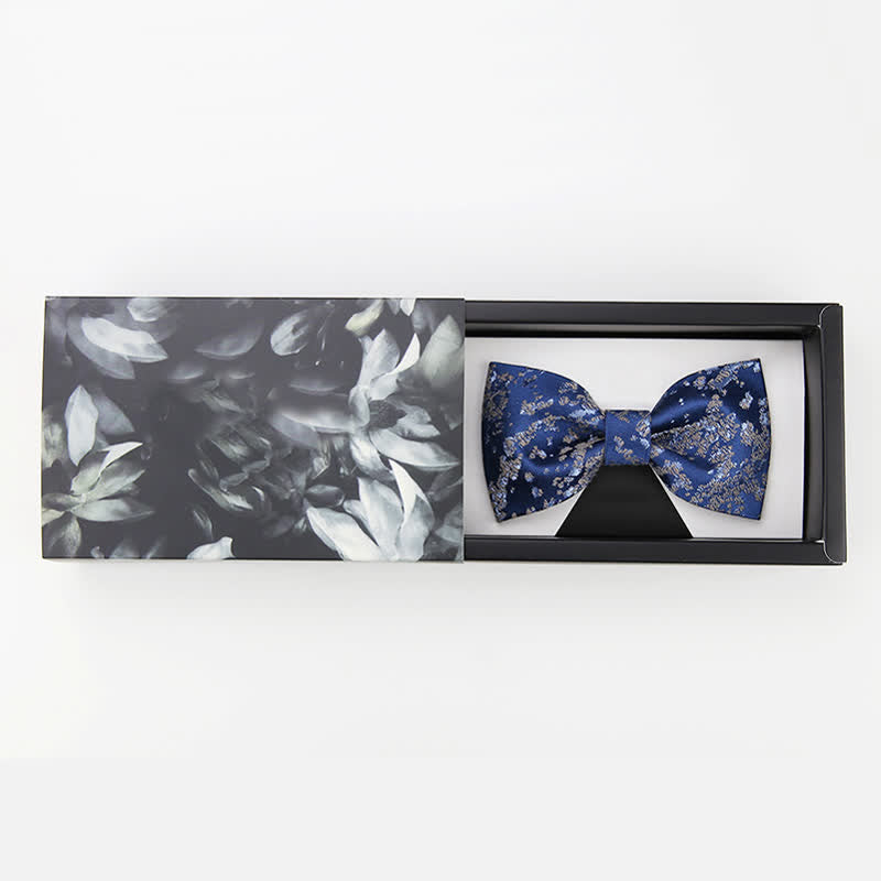 Nœud papillon bleu délicat à imprimé floral pour homme