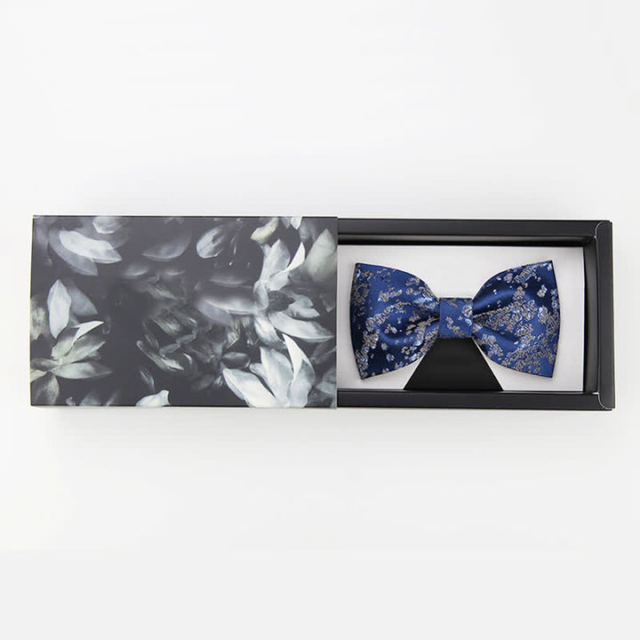 Nœud papillon bleu délicat à imprimé floral pour homme