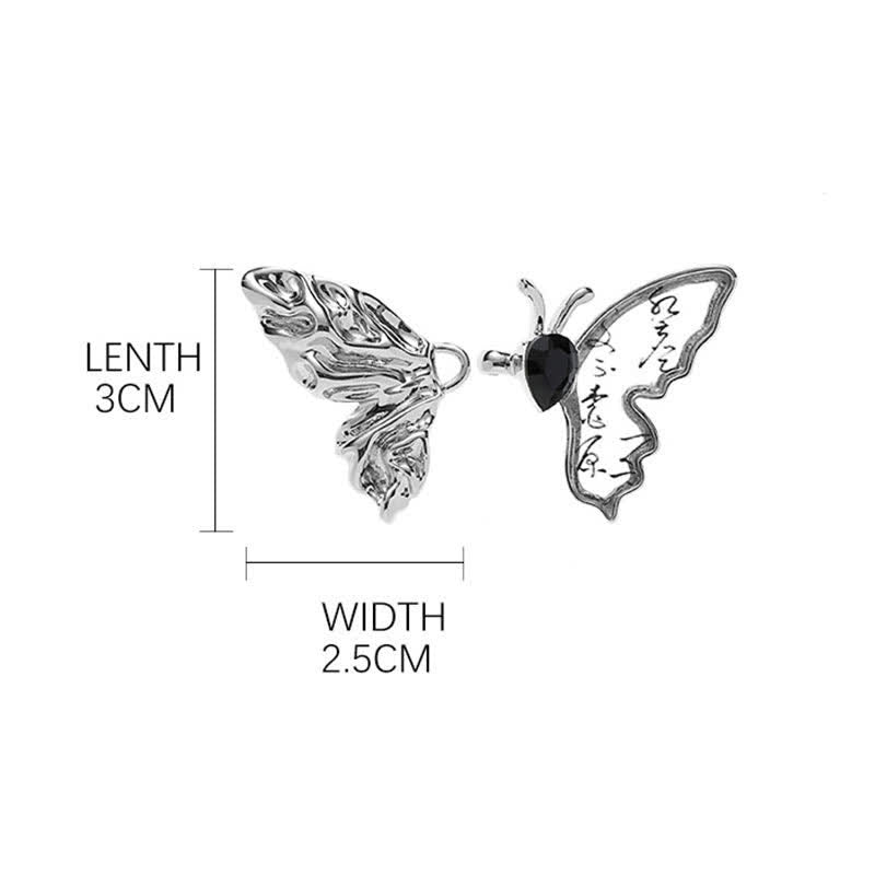 Pince à ceinture en jean avec bouton amovible en forme de papillon pour femme - image 4