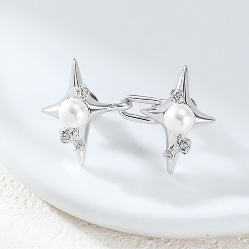 Pince à ceinture pour jean en forme d'étoiles et de perles pour femme