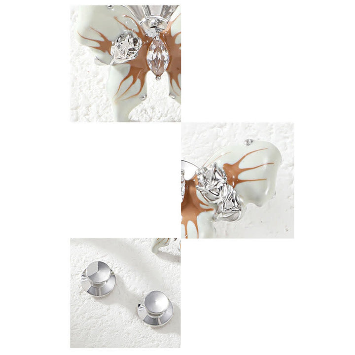 Ceinture à bouton papillon blanche pour femme