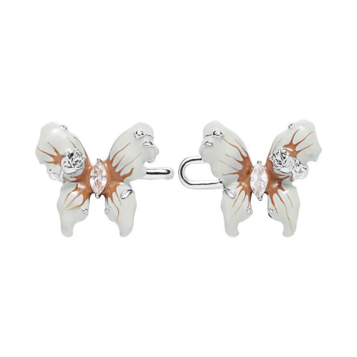 Ceinture à bouton papillon blanche pour femme