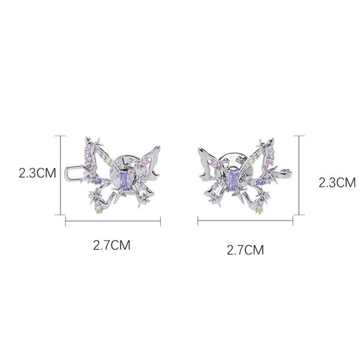 Clip de ceinture papillon de rêve en zircon coloré pour femme