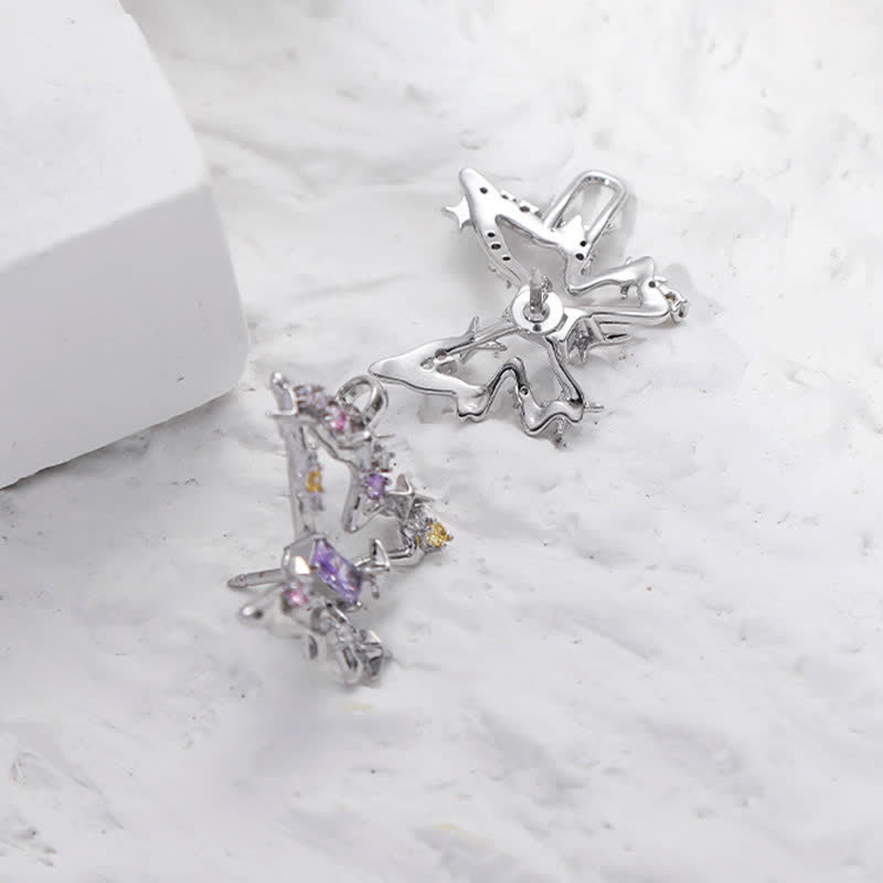 Clip de ceinture papillon de rêve en zircon coloré pour femme