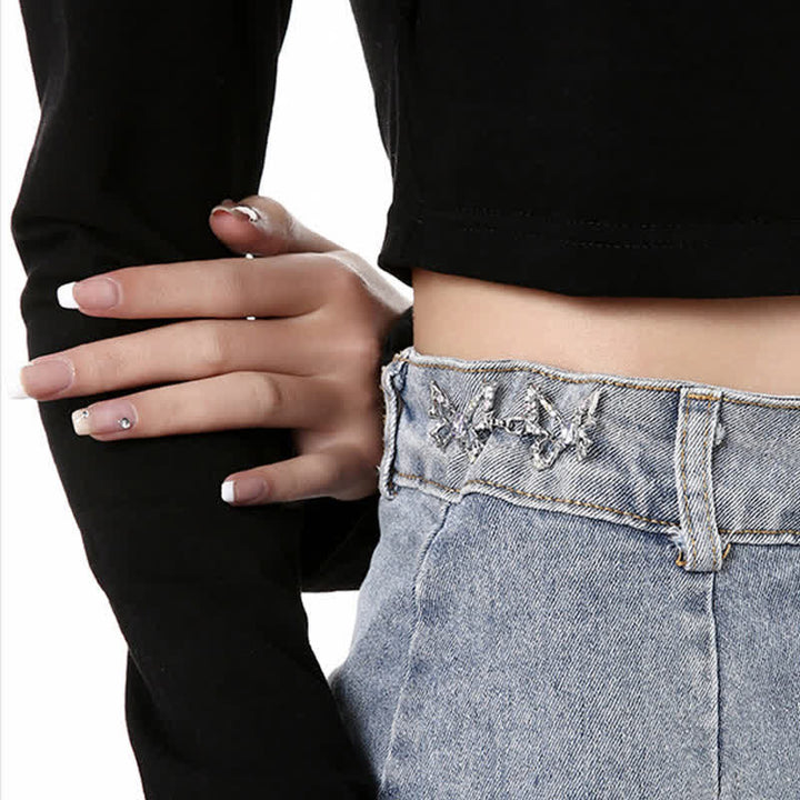Clip de ceinture papillon de rêve en zircon coloré pour femme
