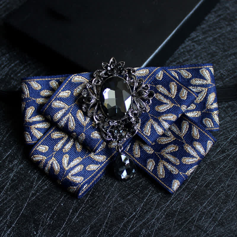 Nœud papillon de mariage formel en cristal en forme de ruban