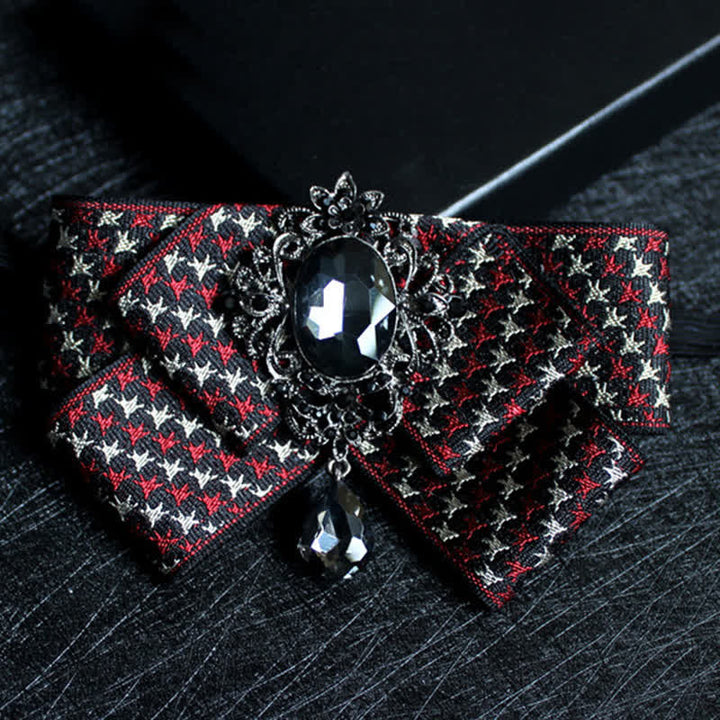 Nœud papillon de mariage formel en cristal en forme de ruban