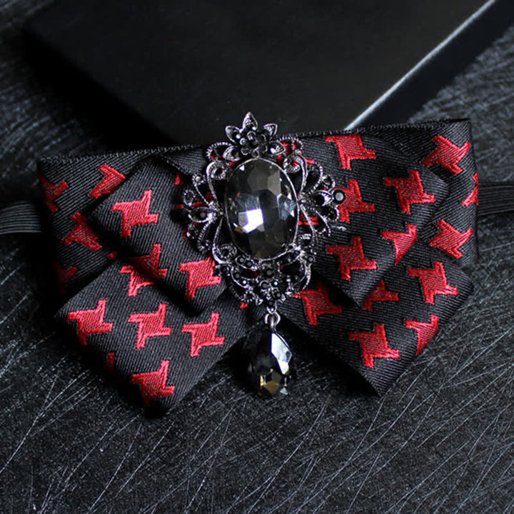 Nœud papillon de mariage formel en cristal en forme de ruban