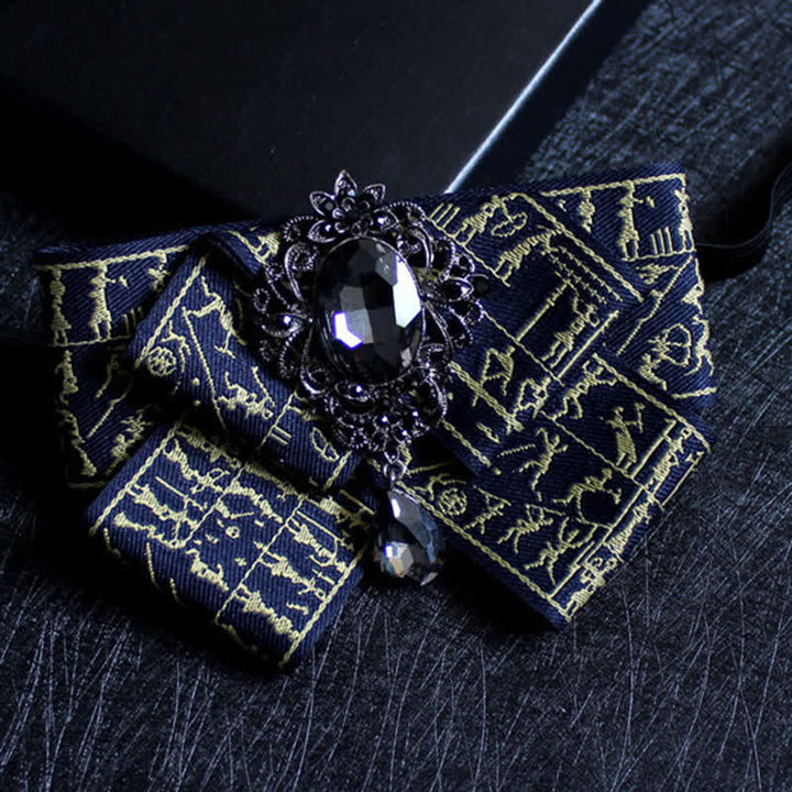 Nœud papillon de mariage formel en cristal en forme de ruban