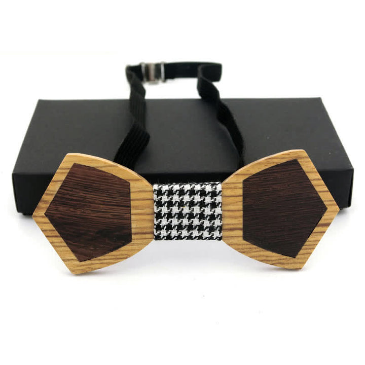 Nœud papillon élégant en bois pour homme avec motif papillon