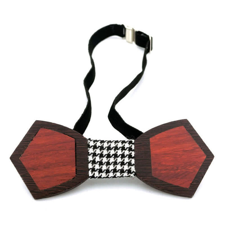 Nœud papillon élégant en bois pour homme avec motif papillon
