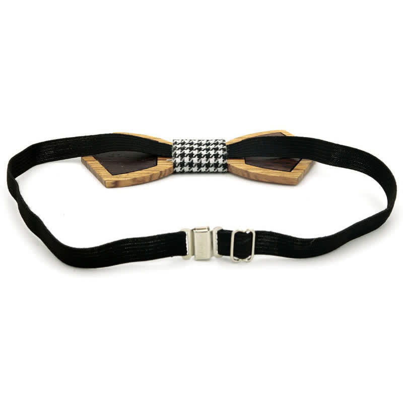 Nœud papillon élégant en bois pour homme avec motif papillon